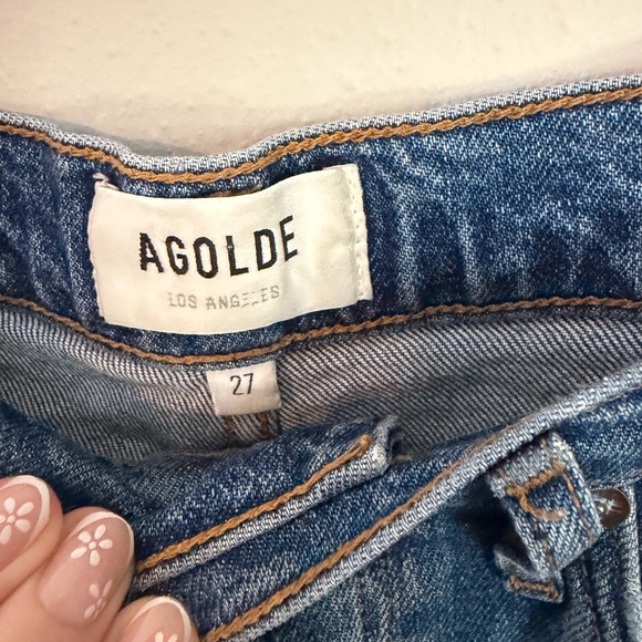 Agolde Riley High Rise Straight Crop Jeans - Picture 5 of 7